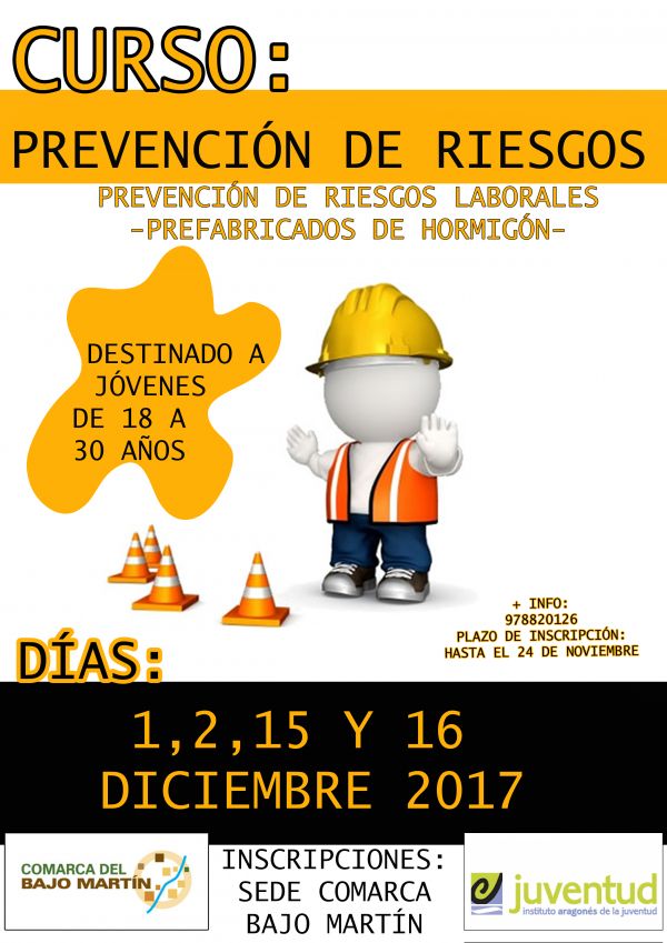 Cartel curso PRL hormigón