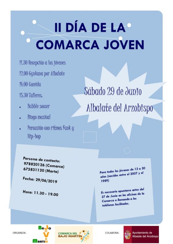 CARTEL II DÍA DE LA COMARCA JOVEN