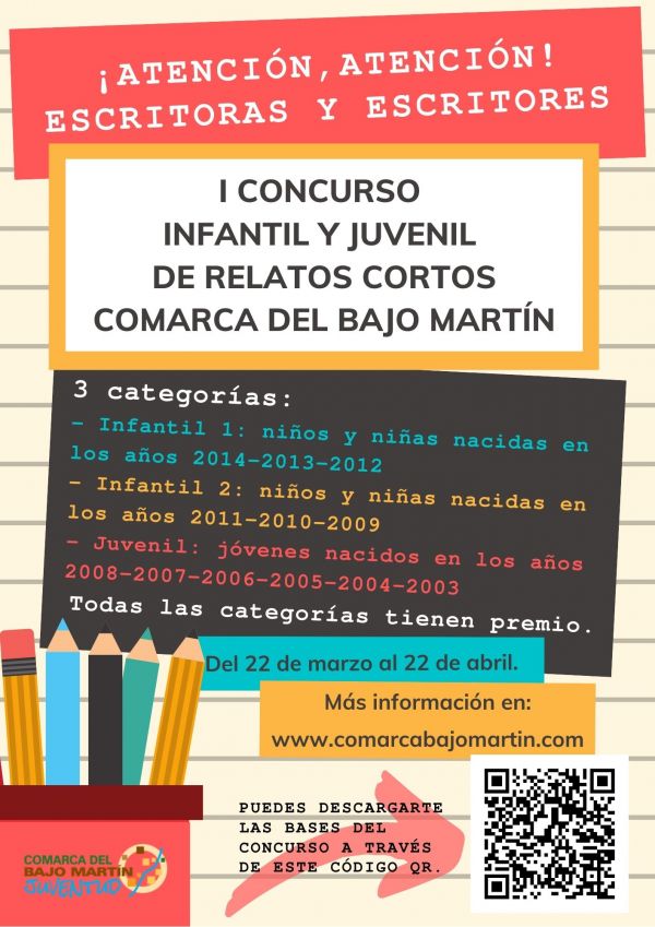 Cartel I Concurso Infantil y Juvenil de Relatos Cortos