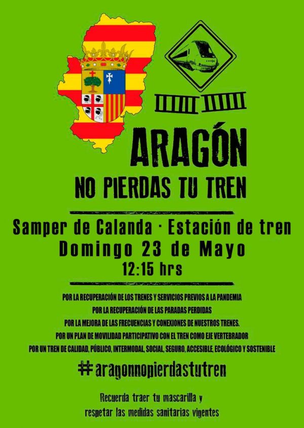 Concentración ARAGÓN NO PIERDAS TU TREN