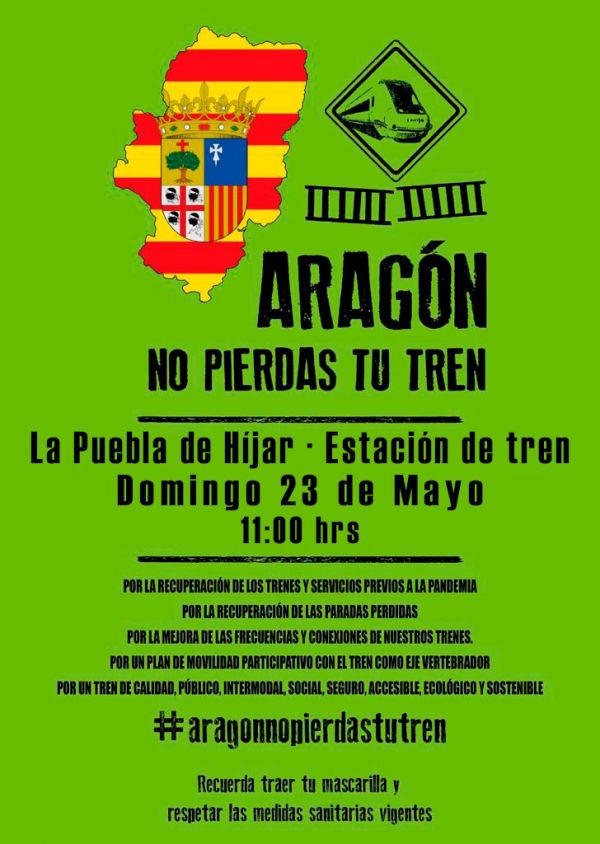 Concentración ARAGÓN NO PIERDAS TU TREN