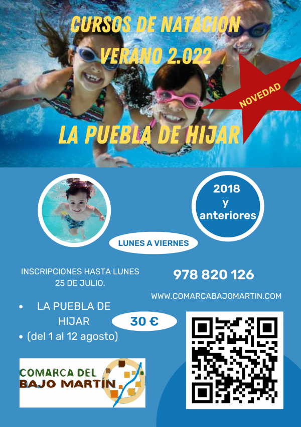 CARTEL INSCRIPCIÓN NATACIÓN LA PUEBLA DE HIJAR