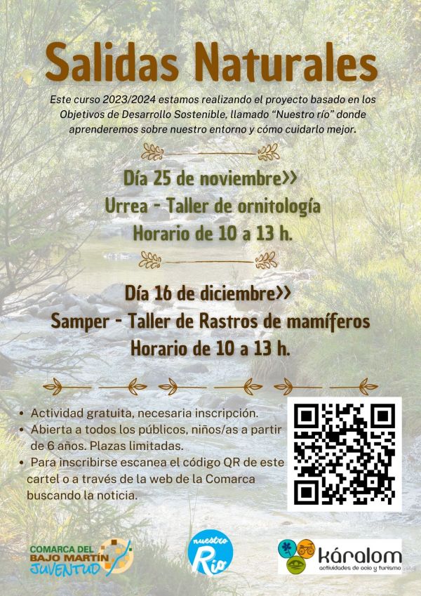 CARTEL SALIDAS NATURALES DEL PROYECTO NUESTRO RÍO