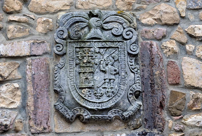 El escudo de armas de los Bárcena, en la casa de la familia.