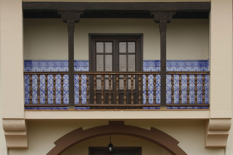 El corredor de una casa en Prado (Caravia).