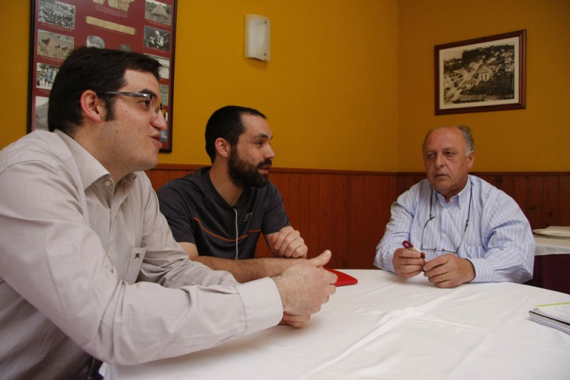 Por la izquierda, Pablo García, Alejandro Alonso y Manuel López.