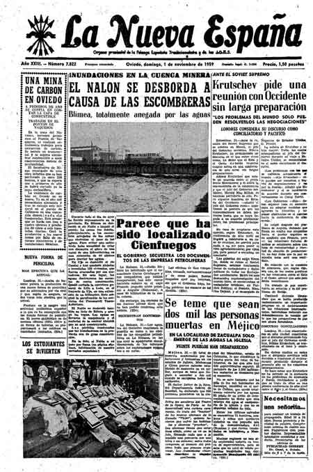 Portada Domingo 1 de Noviembre de 1959