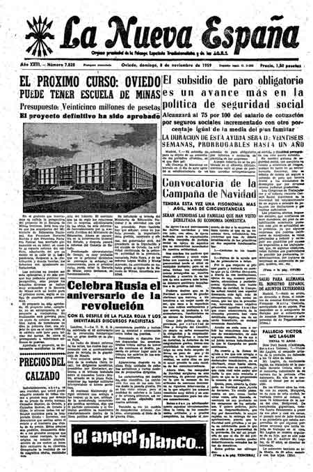 Portada Domingo 8 de Noviembre de 1959