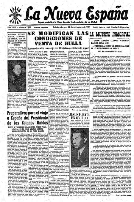 Portada Viernes 20 de Noviembre de 1959