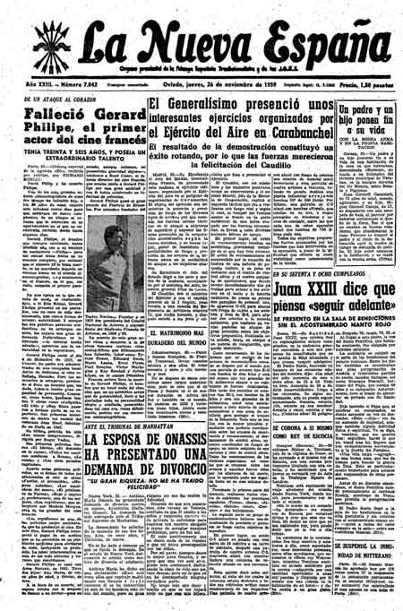 Portada Jueves 26 de Noviembre de 1959