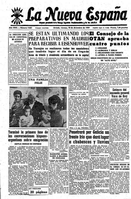 Portada Viernes 18 de Diciembre de 1959