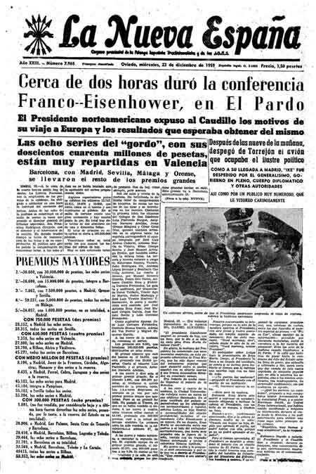 Portada Miércoles 23 de Diciembre de 1959