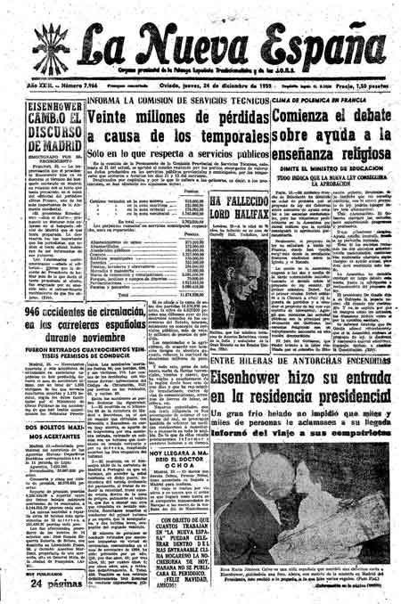 Portada Jueves 24 de Diciembre de 1959