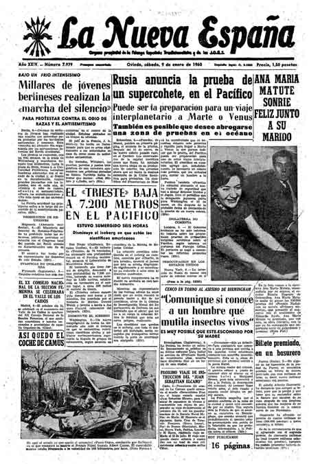 Portada Sábado 9 de  de 1960