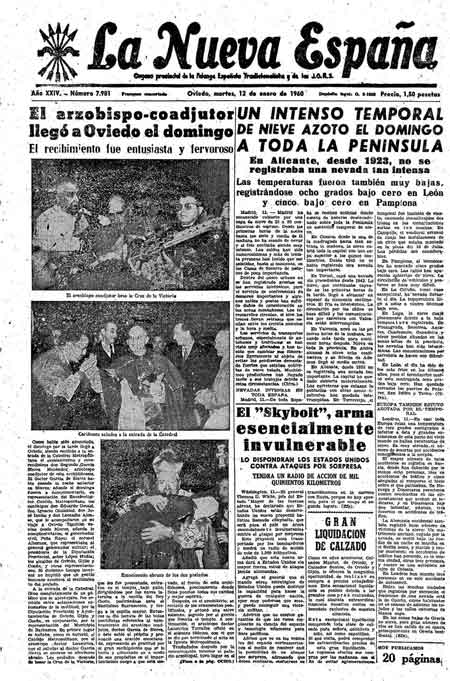 Portada Martes 12 de  de 1960