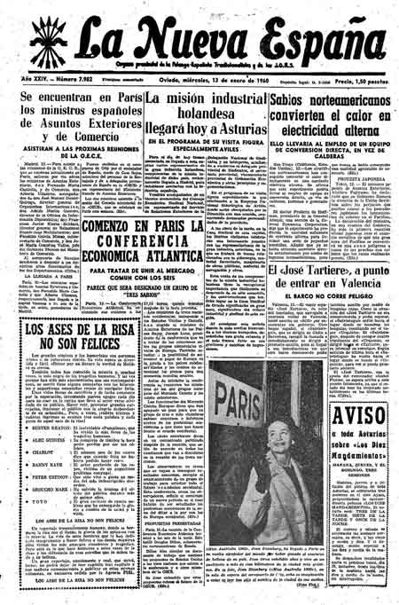 Portada Miércoles 13 de  de 1960
