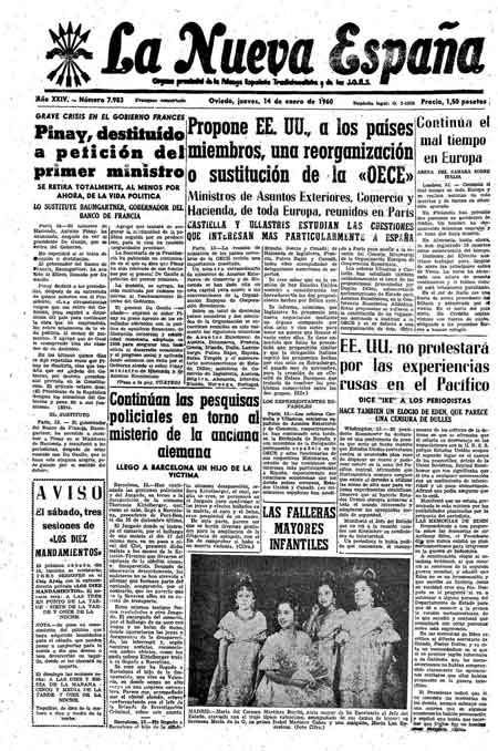 Portada Jueves 14 de  de 1960