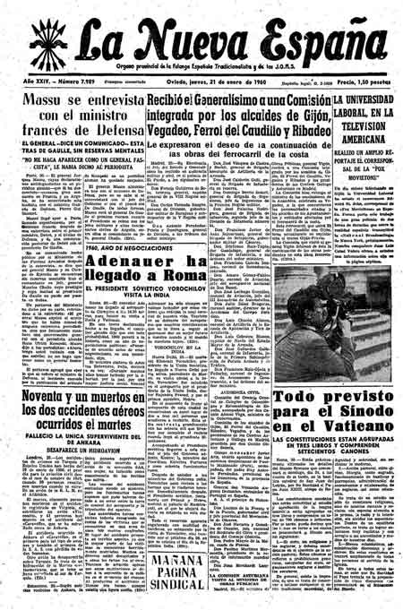 Portada Jueves 21 de  de 1960