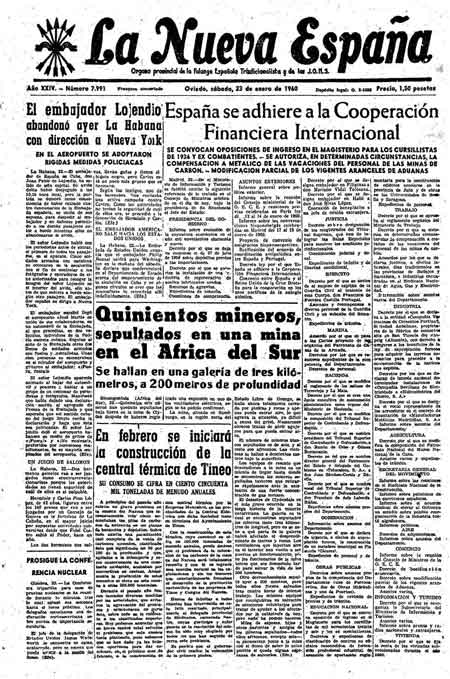 Portada Sábado 23 de  de 1960