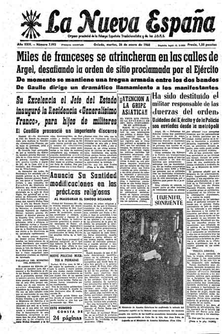 Portada Martes 26 de  de 1960