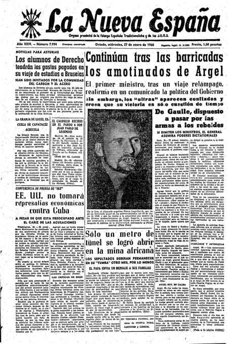 Portada Miércoles 27 de  de 1960