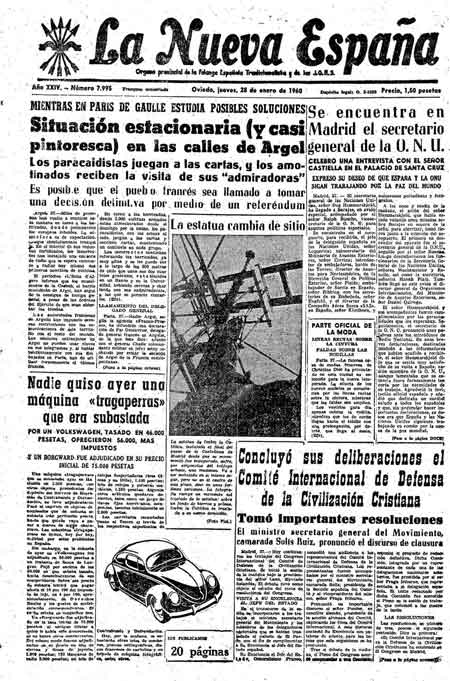 Portada Jueves 28 de  de 1960