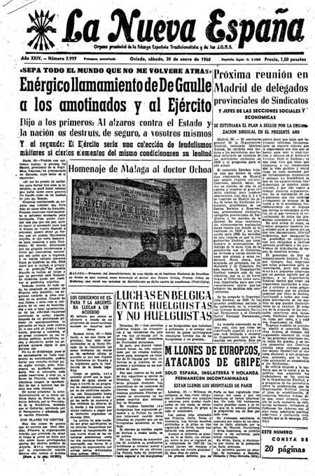 Portada Sábado 30 de  de 1960