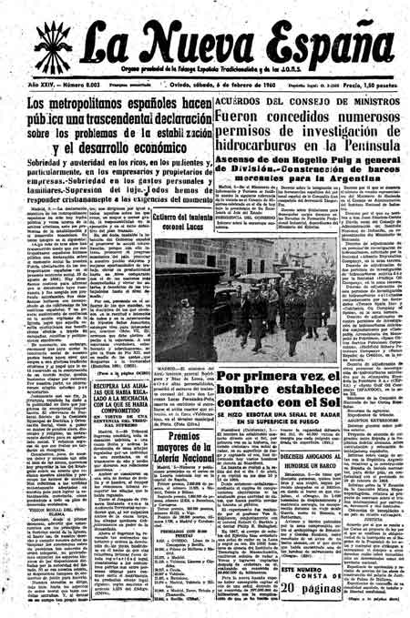 Portada Sábado 6 de  de 1960