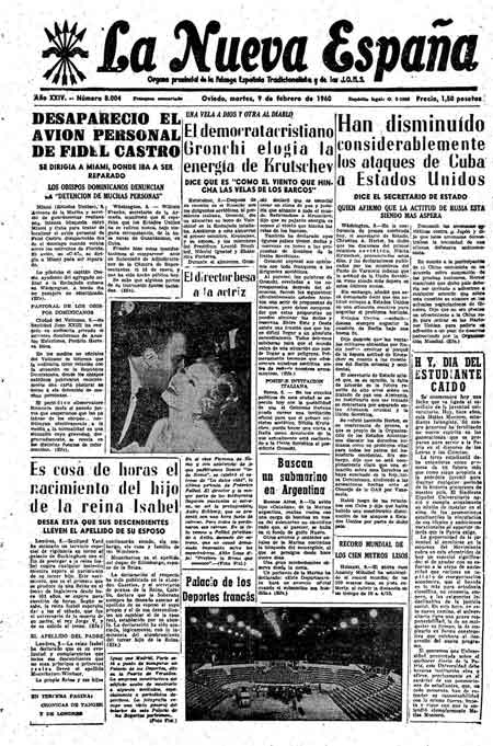 Portada Martes 9 de  de 1960