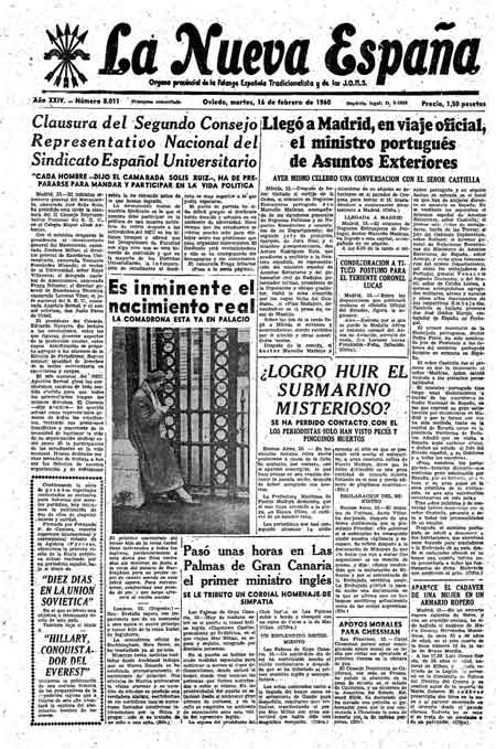 Portada Martes 16 de  de 1960