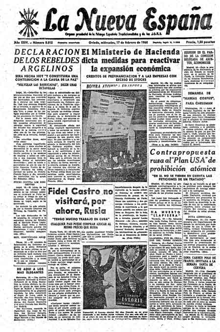 Portada Miércoles 17 de  de 1960