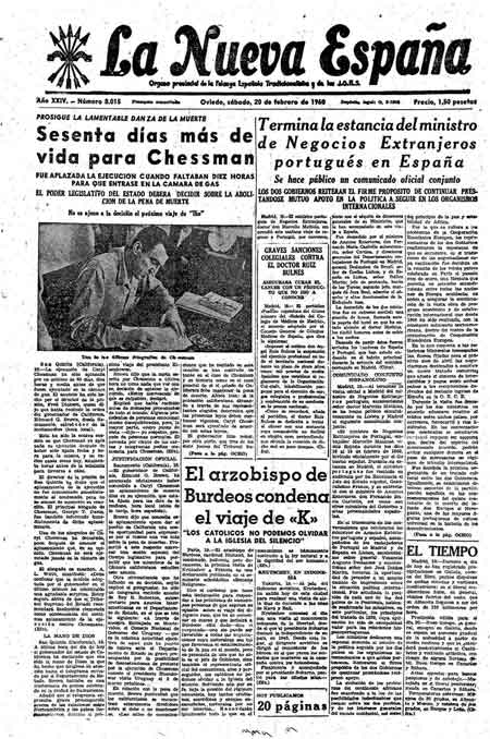 Portada Sábado 20 de  de 1960