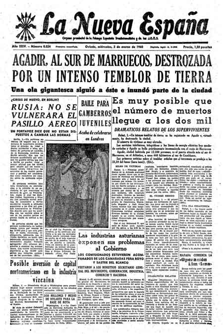 Portada Miércoles 2 de  de 1960