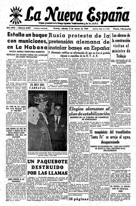 Portada Sábado 5 de  de 1960