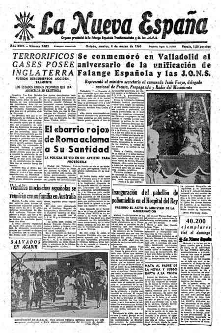 Portada Martes 8 de  de 1960