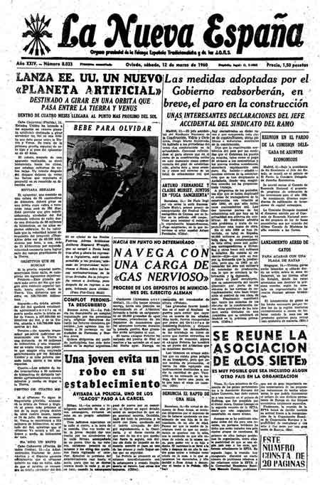 Portada Sábado 12 de  de 1960