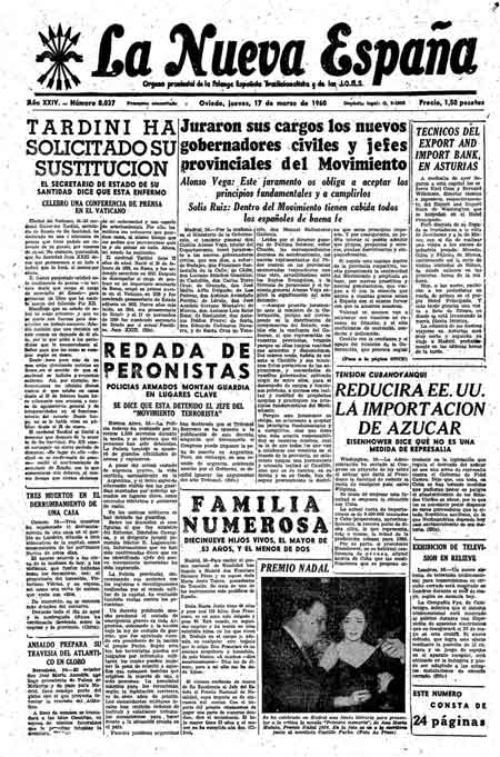 Portada Jueves 17 de  de 1960