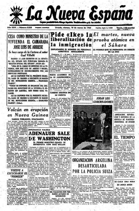Portada Viernes 18 de  de 1960