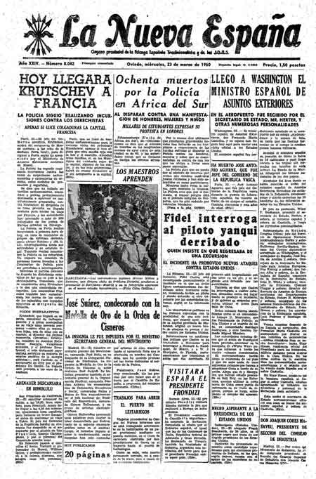 Portada Miércoles 23 de  de 1960