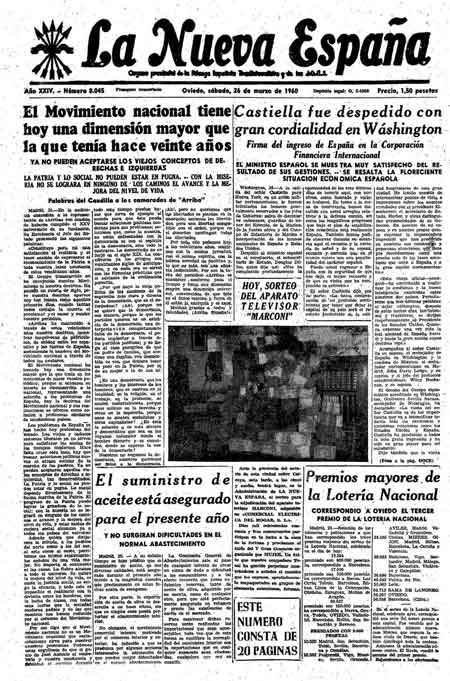 Portada Sábado 26 de  de 1960