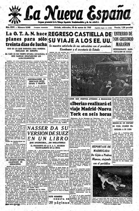 Portada Miércoles 30 de  de 1960