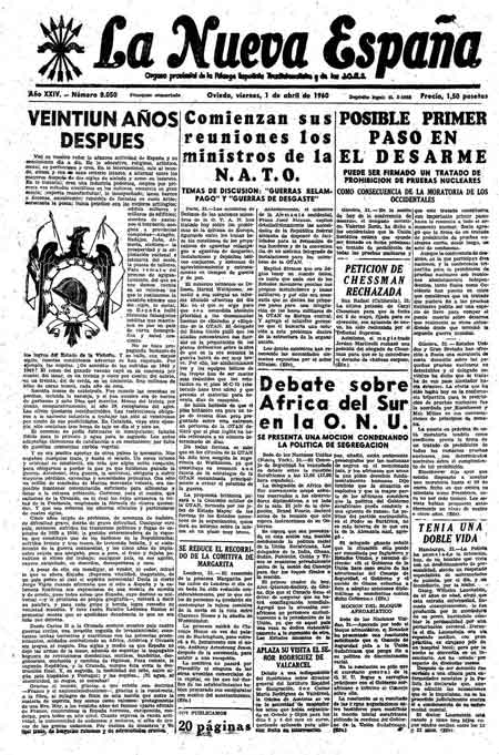 Portada Viernes 1 de  de 1960