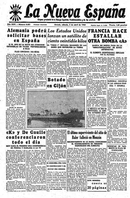 Portada Sábado 2 de  de 1960