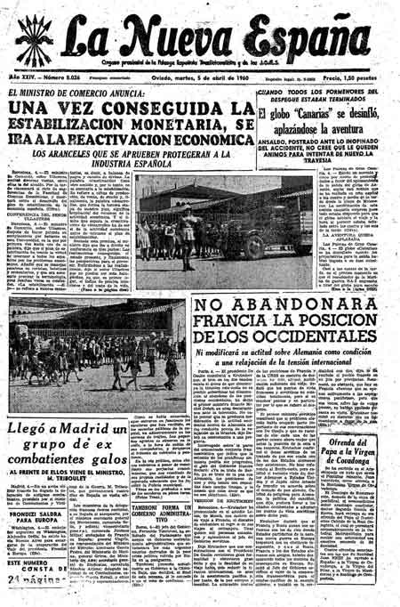 Portada Martes 5 de  de 1960