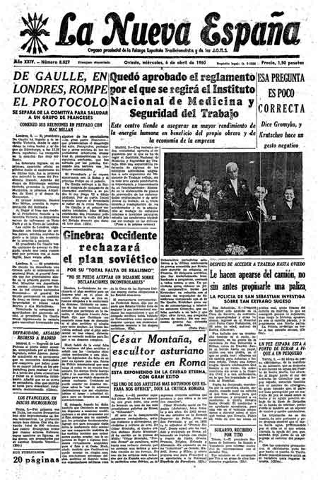 Portada Miércoles 6 de  de 1960