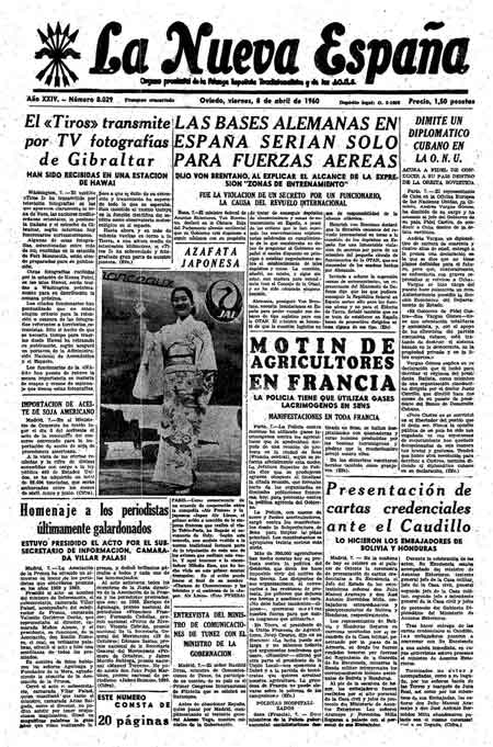 Portada Viernes 8 de  de 1960