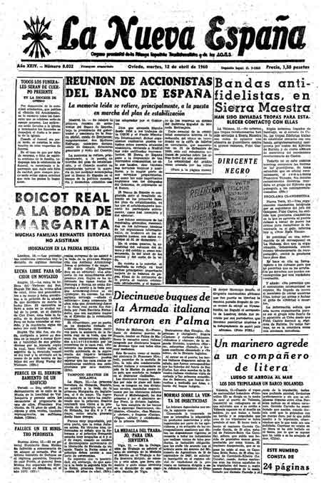 Portada Martes 12 de  de 1960