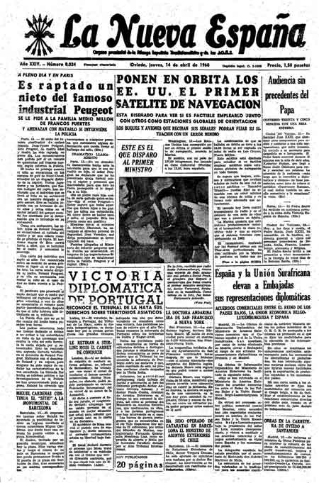 Portada Jueves 14 de  de 1960