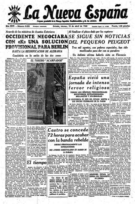 Portada Viernes 15 de  de 1960