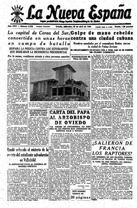 Portada Miércoles 20 de  de 1960